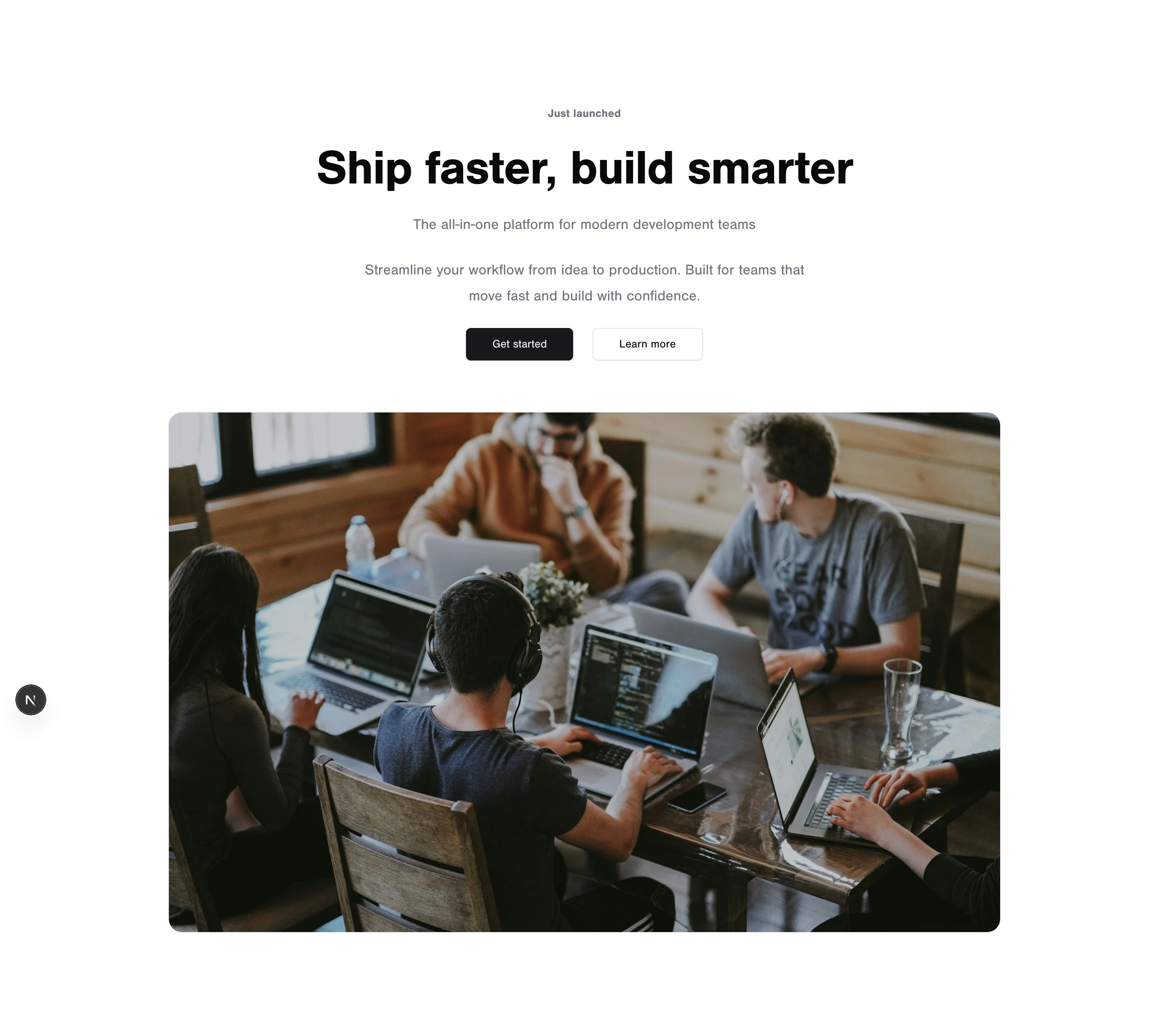 Vertical Centered Hero preview